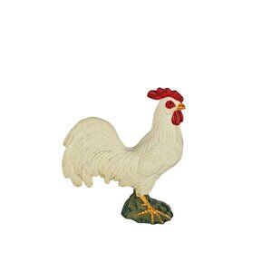 Schleich White Rooster Chicken #13124 Farm Animals Figure Collectable